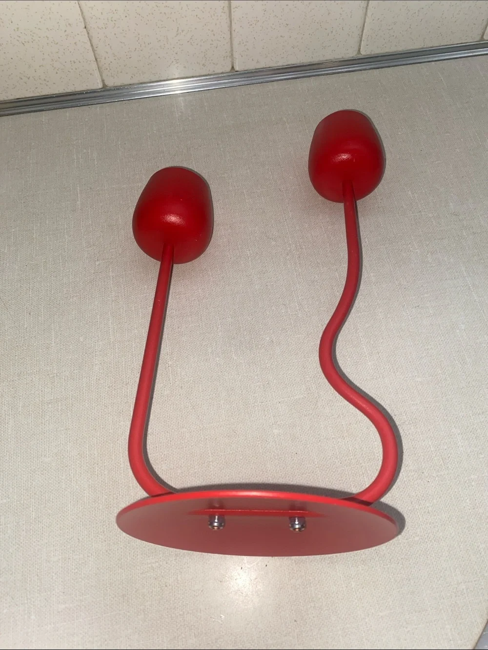 Ikea Silverparon Candlestick/Tealight Holder Bright Red Aluminum/Steel